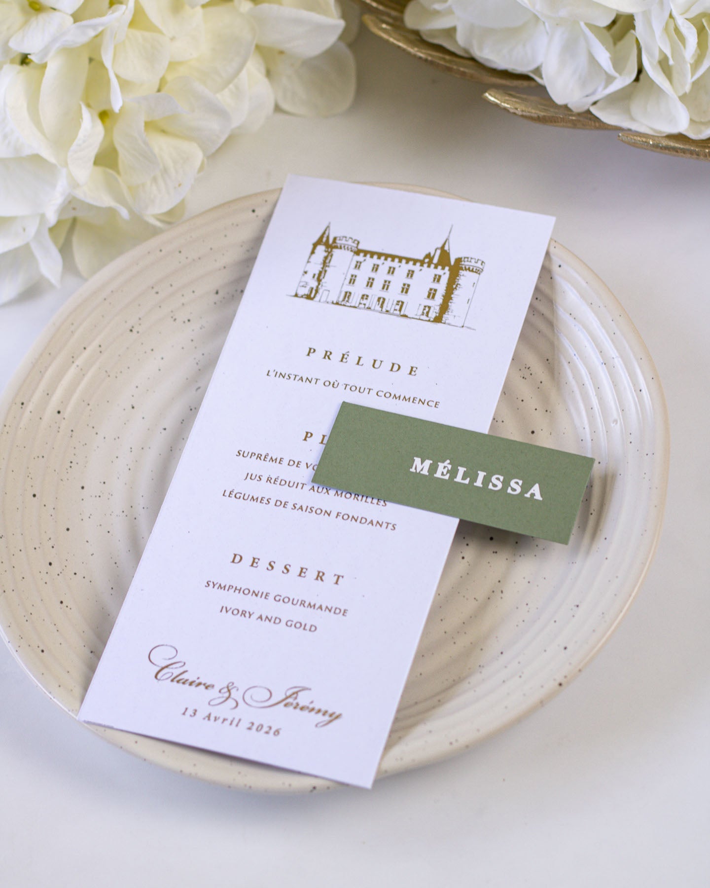 Lavande - menu & marque - place - Menu - Luxe Carterie Studio
