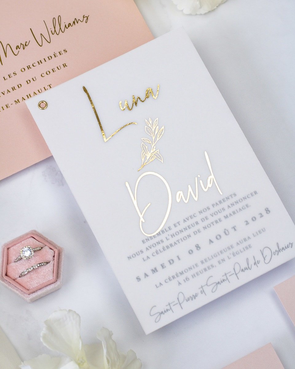 Léane - Echantillon - Faire - part - Luxe Carterie Studio