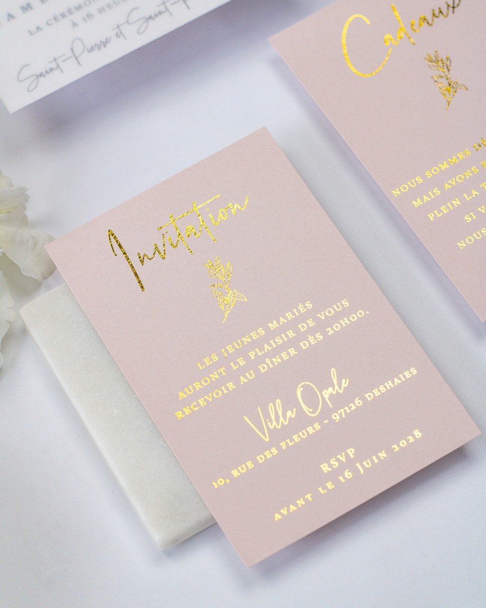 Léane - Echantillon - Faire - part - Luxe Carterie Studio