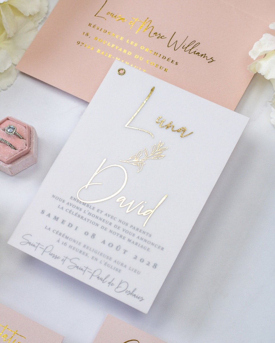 Léane - Echantillon - Faire - part - Luxe Carterie Studio