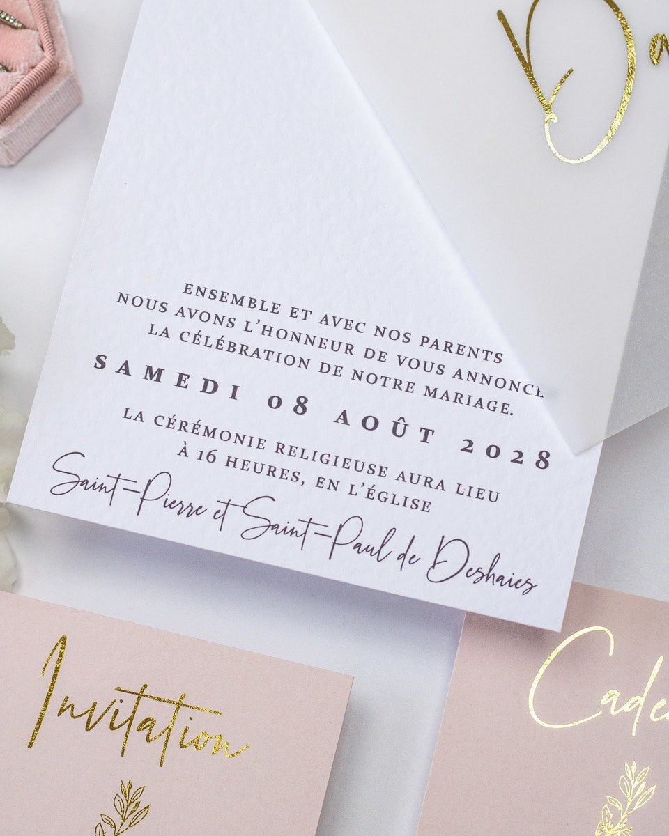 Léane - Echantillon - Faire - part - Luxe Carterie Studio