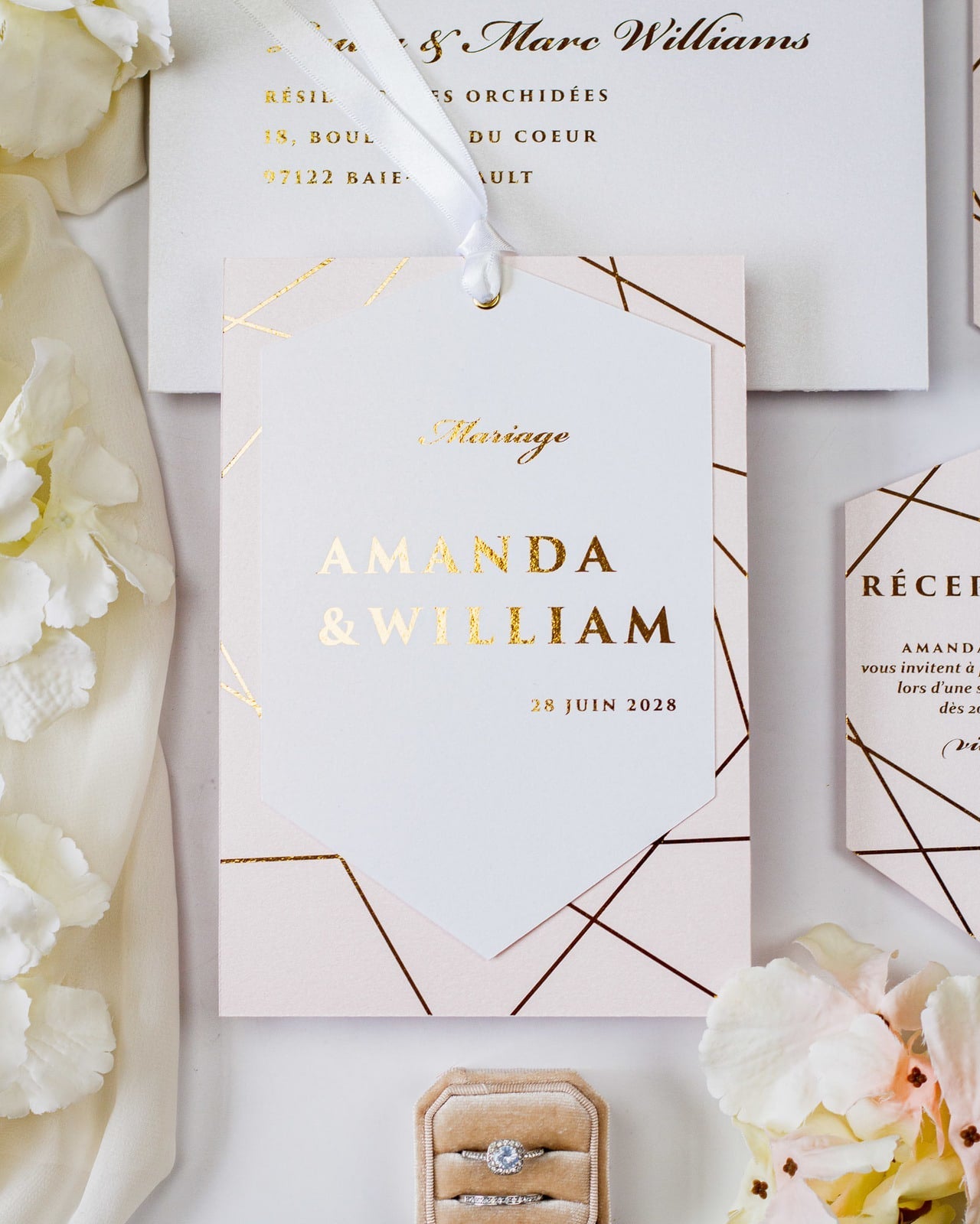 Leslie - Echantillon - Faire - part - Luxe Carterie Studio