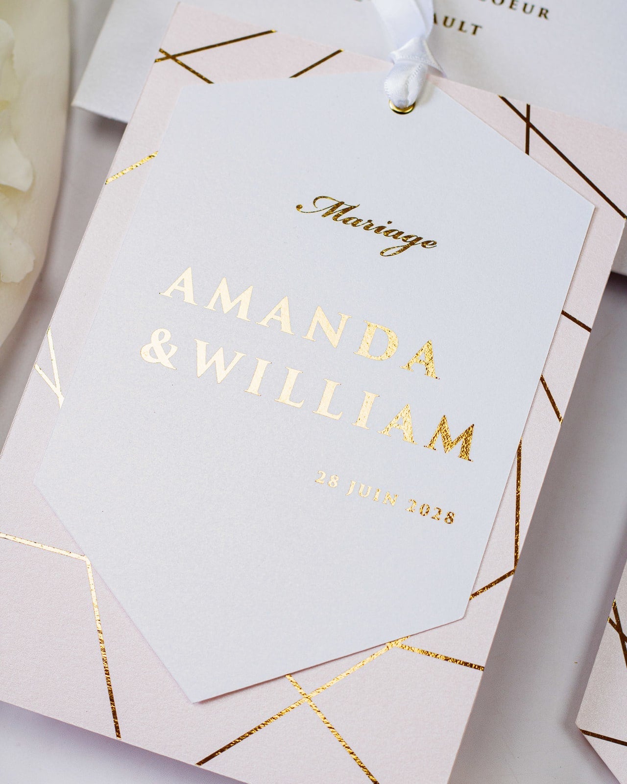 Leslie - Echantillon - Faire - part - Luxe Carterie Studio