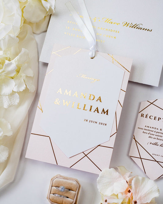 Leslie - Echantillon - Faire - part - Luxe Carterie Studio