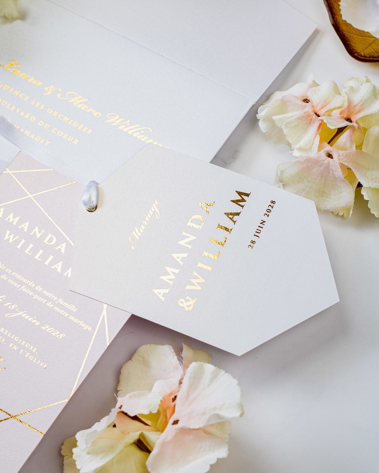 Leslie - Echantillon - Faire - part - Luxe Carterie Studio