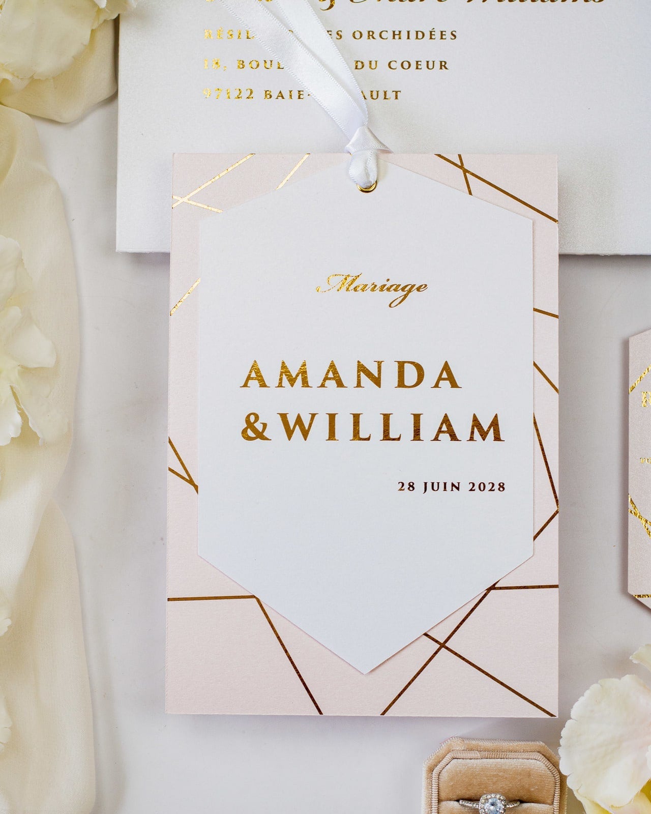 Leslie - Echantillon - Faire - part - Luxe Carterie Studio