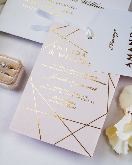 Leslie - Echantillon - Faire - part - Luxe Carterie Studio