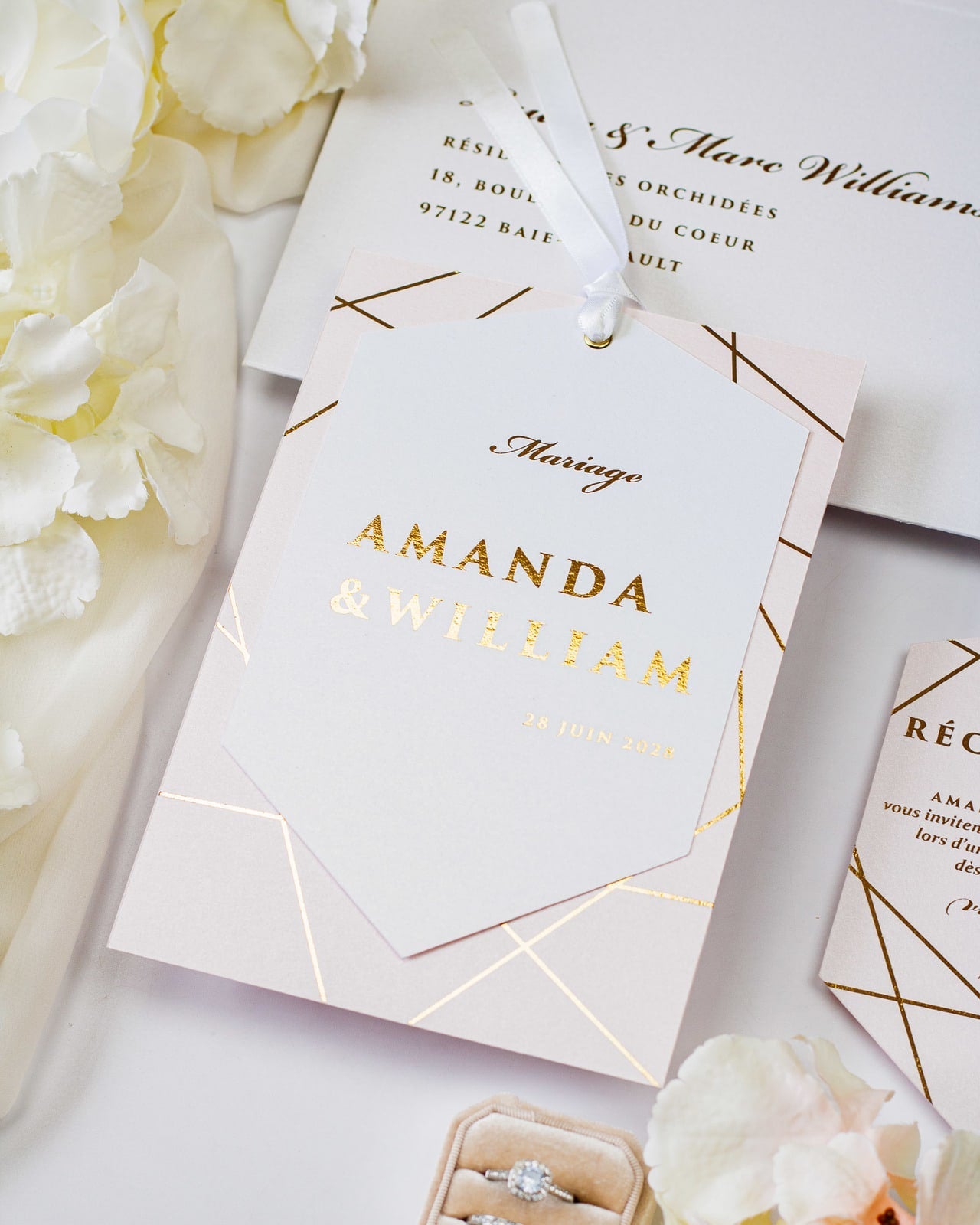 Leslie - Echantillon - Faire - part - Luxe Carterie Studio