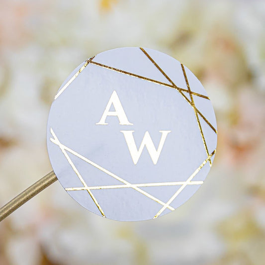 "Leslie - Sticker" - Faire-part de mariage chic, élégant et romantique avec dorure or - Wedding stationery - Création Luxe Carterie Studio
