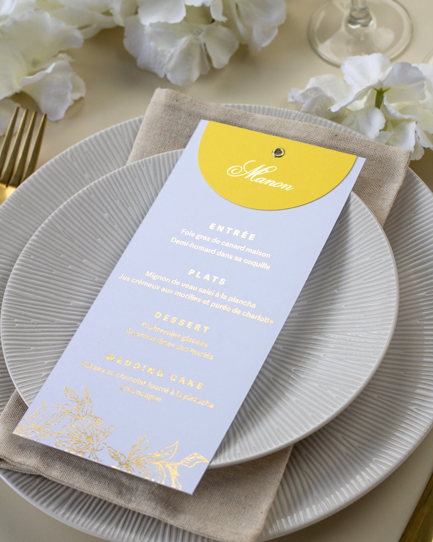 Lia - menu & marque - place - Menu - Luxe Carterie Studio