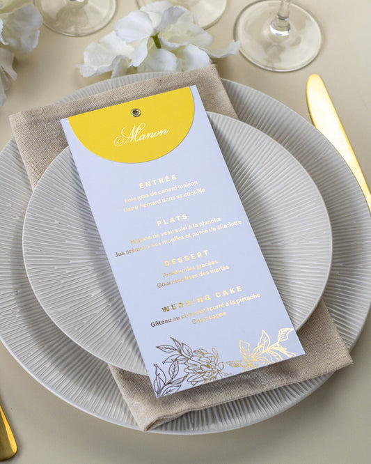 Lia - menu & marque - place - Menu - Luxe Carterie Studio