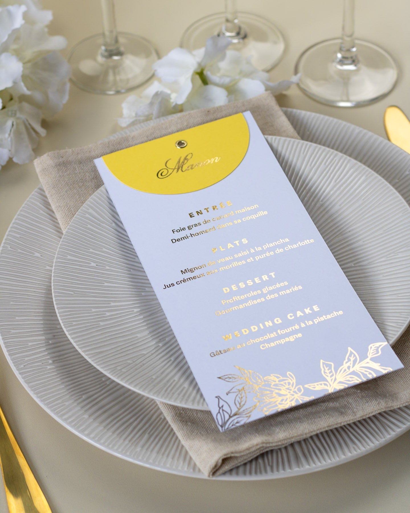 Lia - menu & marque - place - Menu - Luxe Carterie Studio