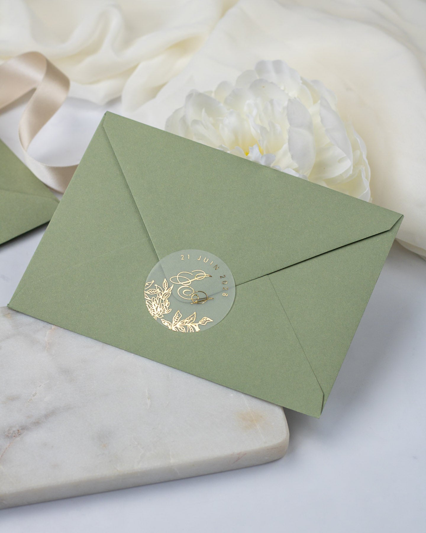 Lia - Sticker (lot de 15) - Stickers étiquettes - 4 cm - Lot de 15 - Luxe Carterie Studio