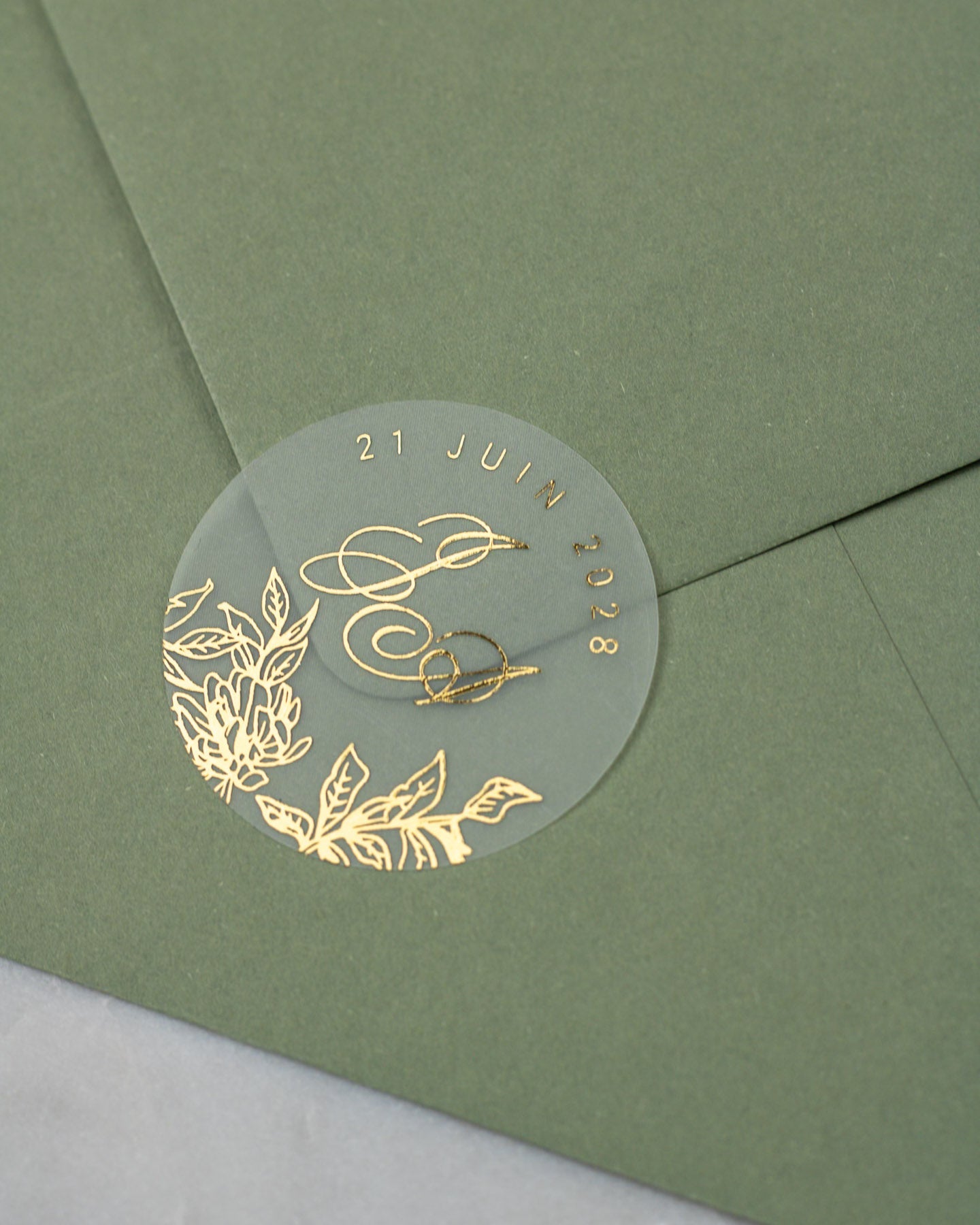 Lia - Sticker (lot de 15) - Stickers étiquettes - 4 cm - Lot de 15 - Luxe Carterie Studio