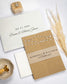 "Light" - Faire-part de mariage champêtre, élégant et romantique avec dorure or – Wedding stationery - Création Luxe Carterie Studio