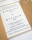 "Light" - Faire-part de mariage champêtre, élégant et romantique avec dorure or – Wedding stationery - Création Luxe Carterie Studio