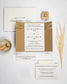 "Light" - Faire-part de mariage champêtre, élégant et romantique avec dorure or – Wedding stationery - Création Luxe Carterie Studio