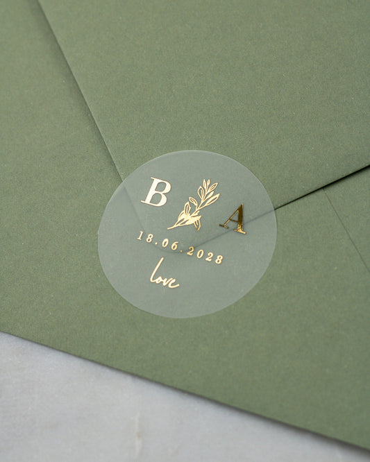 Lila - Sticker (lot de 15) - Stickers étiquettes - 4 cm - Lot de 15 - Luxe Carterie Studio
