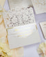 "Lilly" - Faire-part de mariage laser cut élégant et romantique avec dorure or - Wedding stationery - Création Luxe Carterie Studio