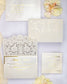 "Lilly" - Faire-part de mariage laser cut élégant et romantique avec dorure or - Wedding stationery - Création Luxe Carterie Studio