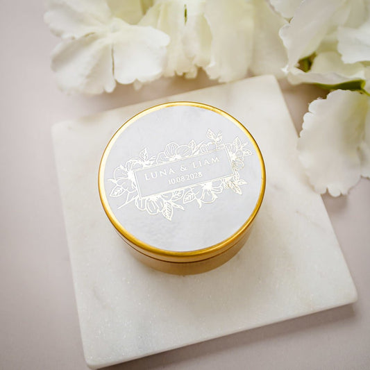 "Luana - Sticker" - Faire-part de mariage chic, élégant et romantique avec dorure or - Wedding stationery - Création Luxe Carterie Studio