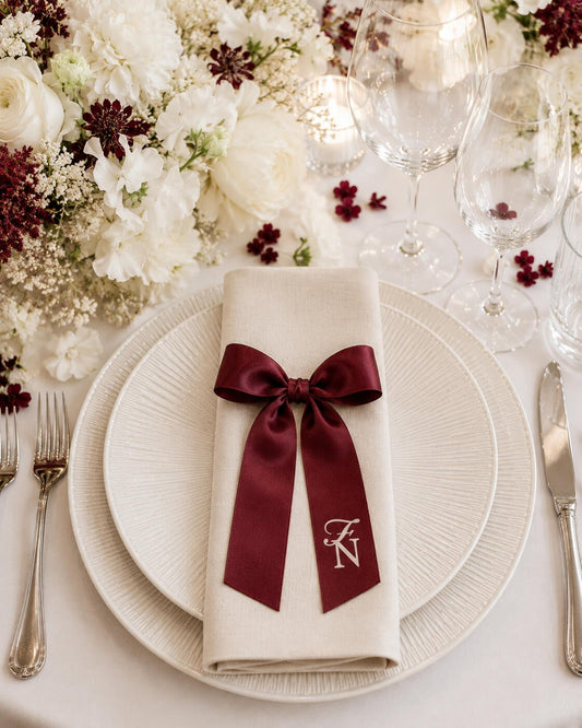 Lucia - Ruban satin Marque - place - Marque - place - Luxe Carterie Studio