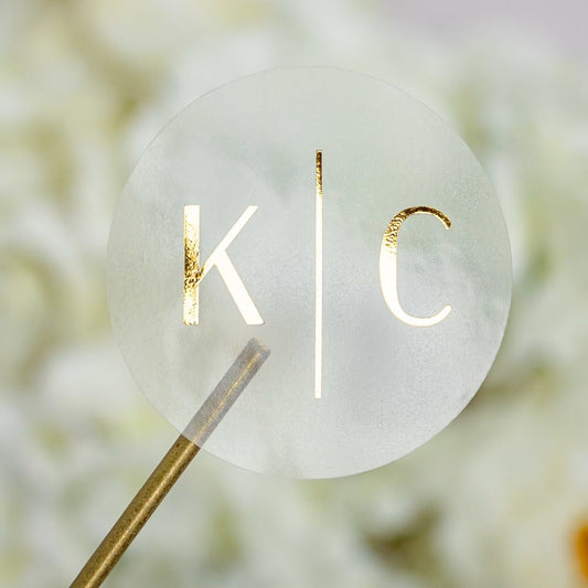 "Lucilla - Sticker" - Faire-part de mariage chic, élégant et romantique avec dorure or - Wedding stationery - Création Luxe Carterie Studio