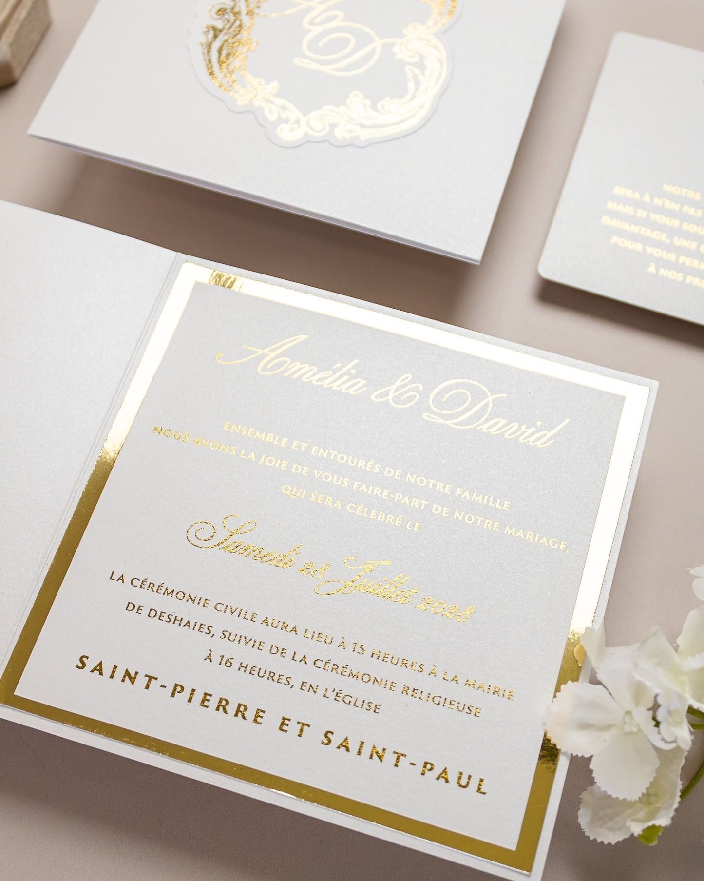 Luna - Faire - part - Faire - part seul - Sans enveloppe - Luxe Carterie Studio