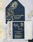 "Luz" - Faire-part de mariage chic, élégant et romantique avec dorure or - Wedding stationery - Création Luxe Carterie Studio