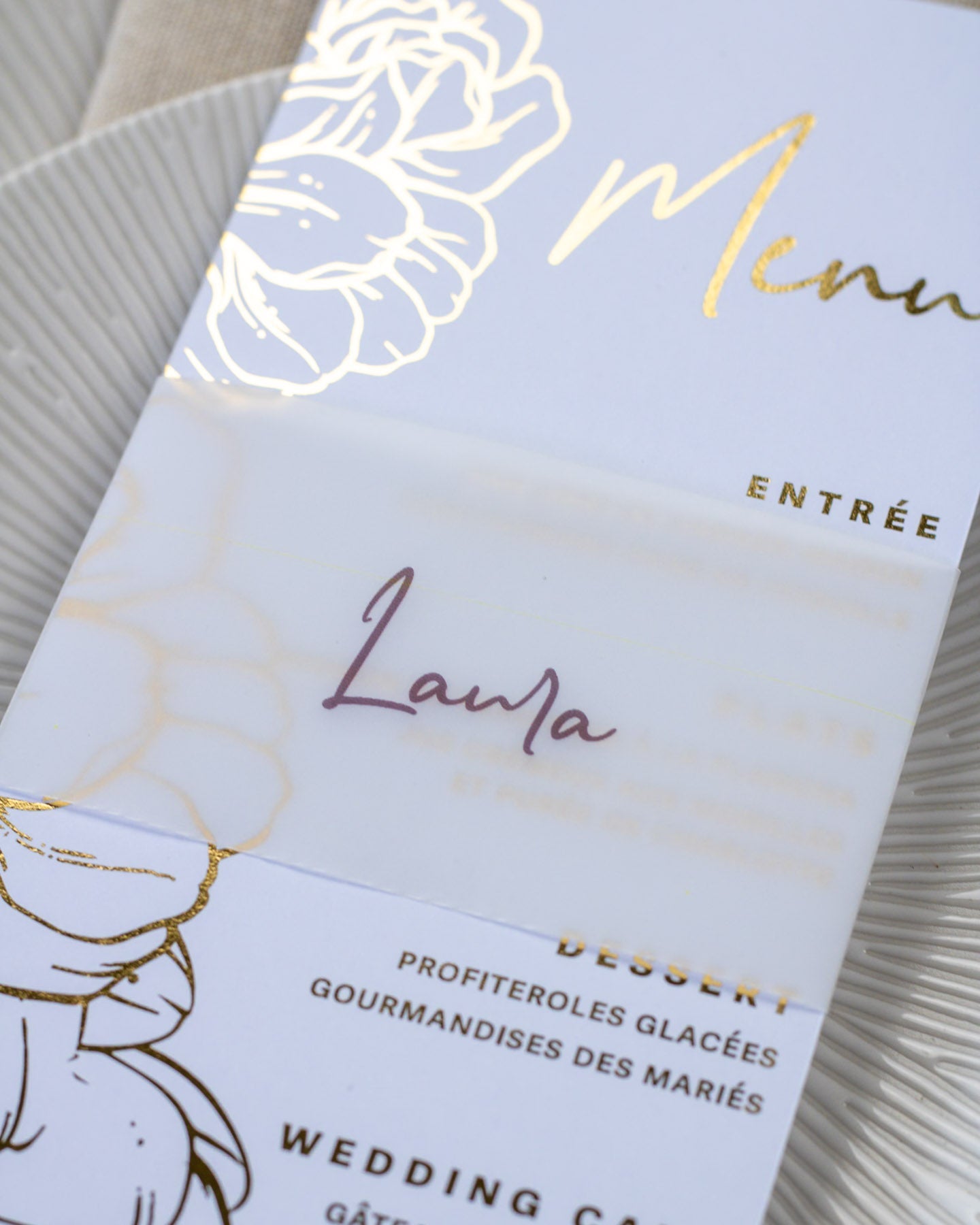 Luza - menu & marque - place - Menu - Luxe Carterie Studio