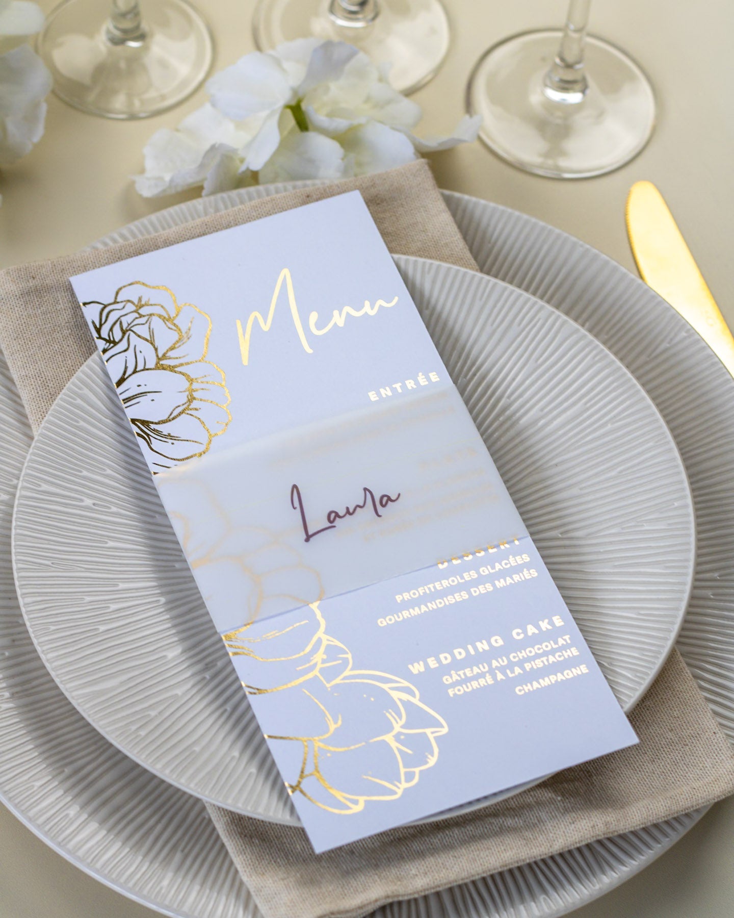 Luza - menu & marque - place - Menu - Luxe Carterie Studio