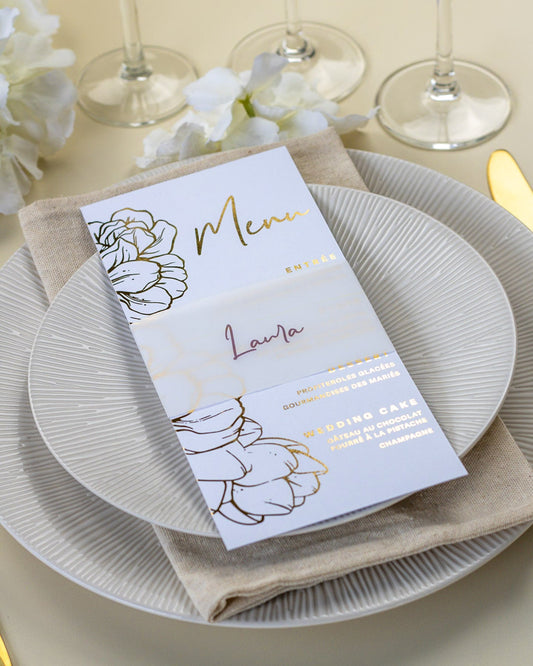 Luza - menu & marque - place - Menu - Luxe Carterie Studio