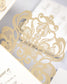 "Lys" - Faire-part de mariage laser cut élégant et romantique avec dorure or - Wedding stationery - Création Luxe Carterie Studio