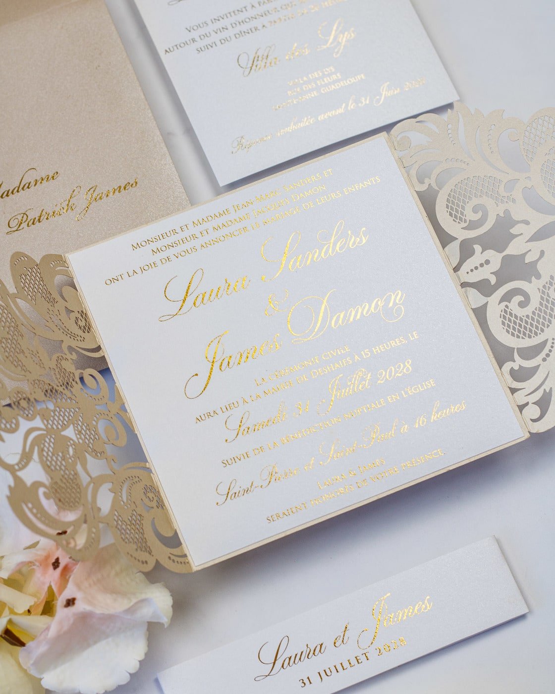 Lys - Echantillon - Faire - part - Luxe Carterie Studio