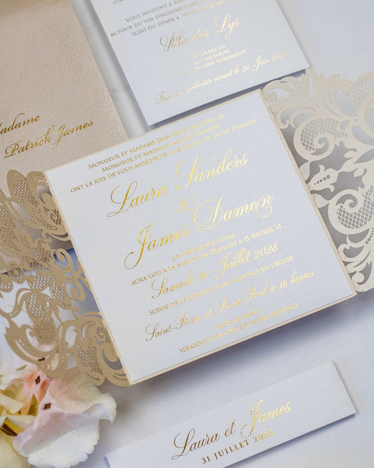 Lys - Echantillon - Faire - part - Luxe Carterie Studio