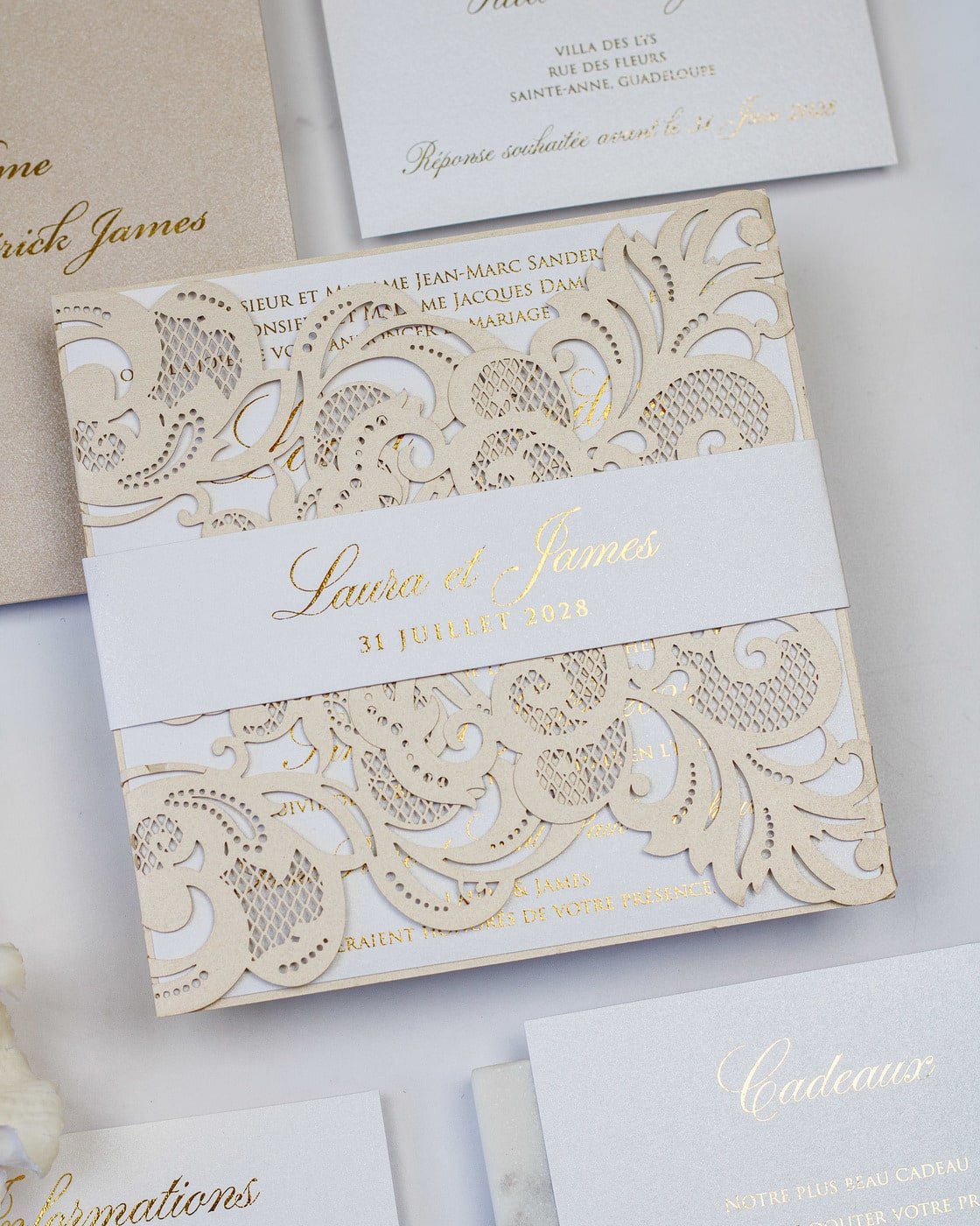 Lys - Echantillon - Faire - part - Luxe Carterie Studio