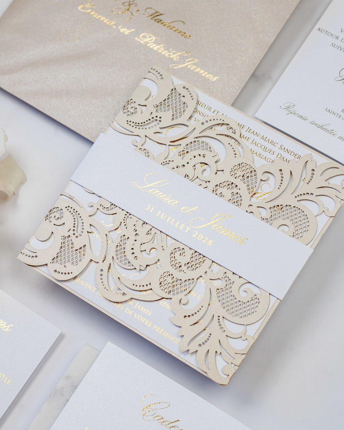Lys - Echantillon - Faire - part - Luxe Carterie Studio