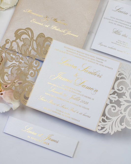 Lys - Echantillon - Faire - part - Luxe Carterie Studio
