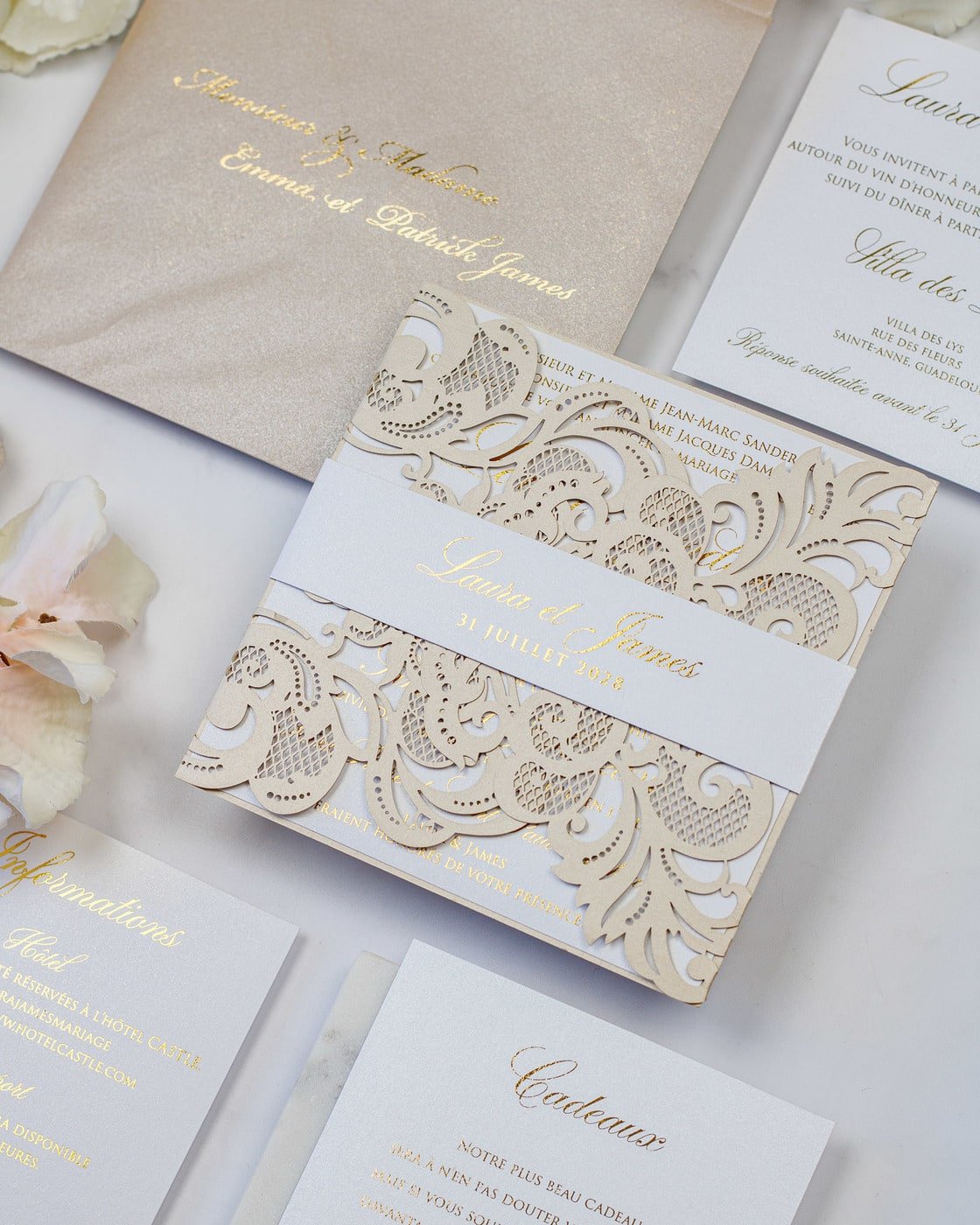 Lys - Echantillon - Faire - part - Luxe Carterie Studio