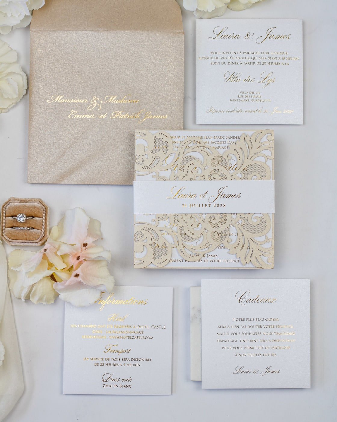 Lys - Echantillon - Faire - part - Luxe Carterie Studio
