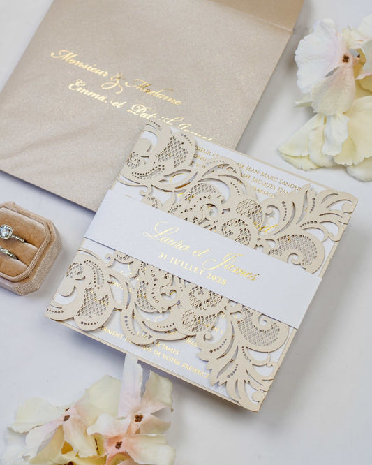 Lys - Echantillon - Faire - part - Luxe Carterie Studio