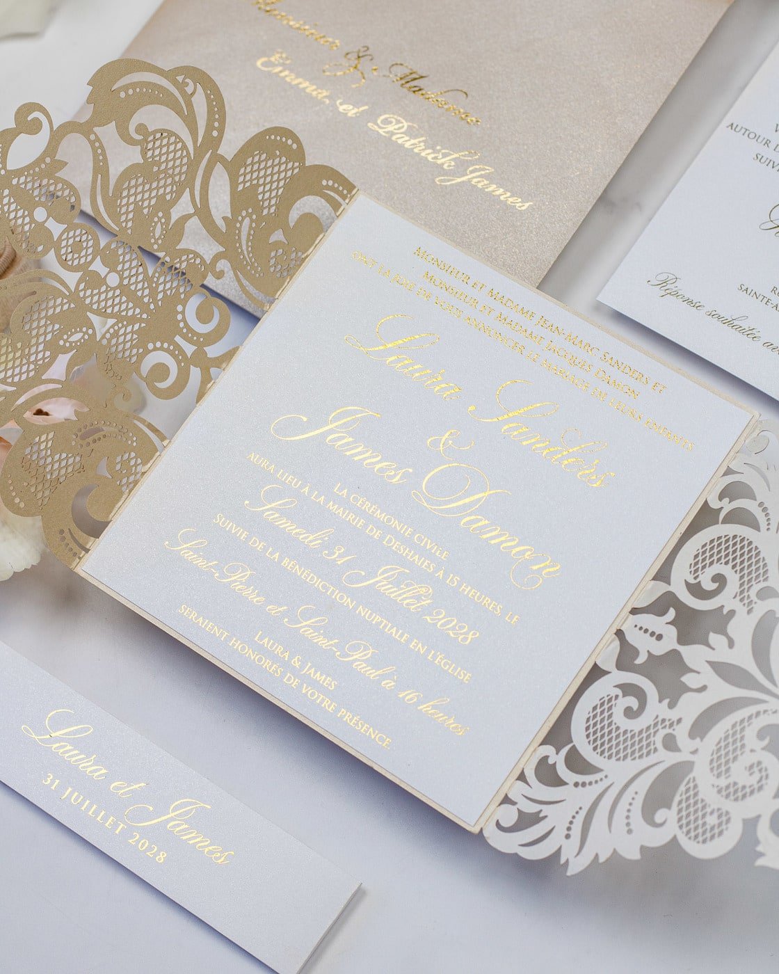 Lys - Echantillon - Faire - part - Luxe Carterie Studio