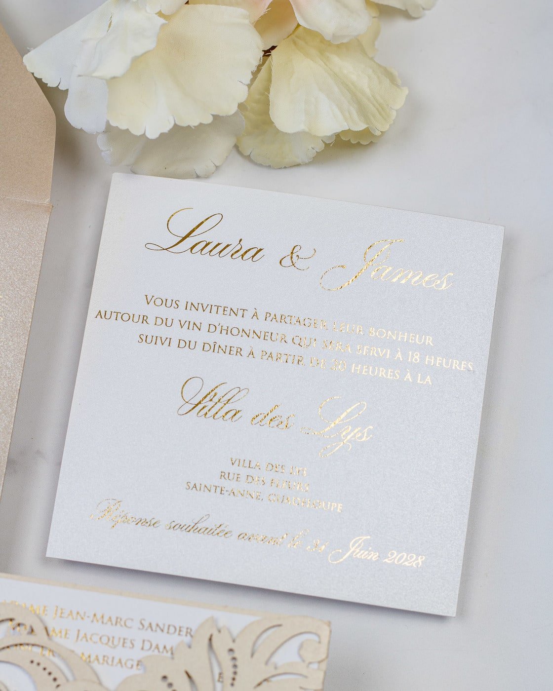 Lys - Echantillon - Faire - part - Luxe Carterie Studio