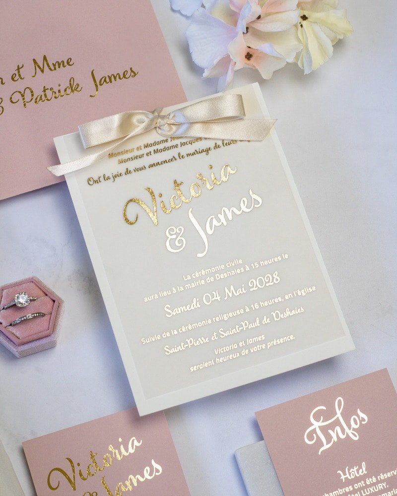Manon - Echantillon - Faire - part - Luxe Carterie Studio