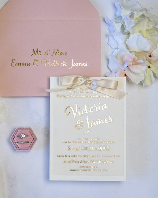Manon - Echantillon - Faire - part - Luxe Carterie Studio