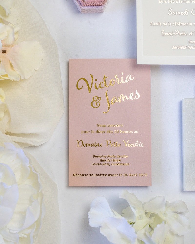 Manon - Echantillon - Faire - part - Luxe Carterie Studio