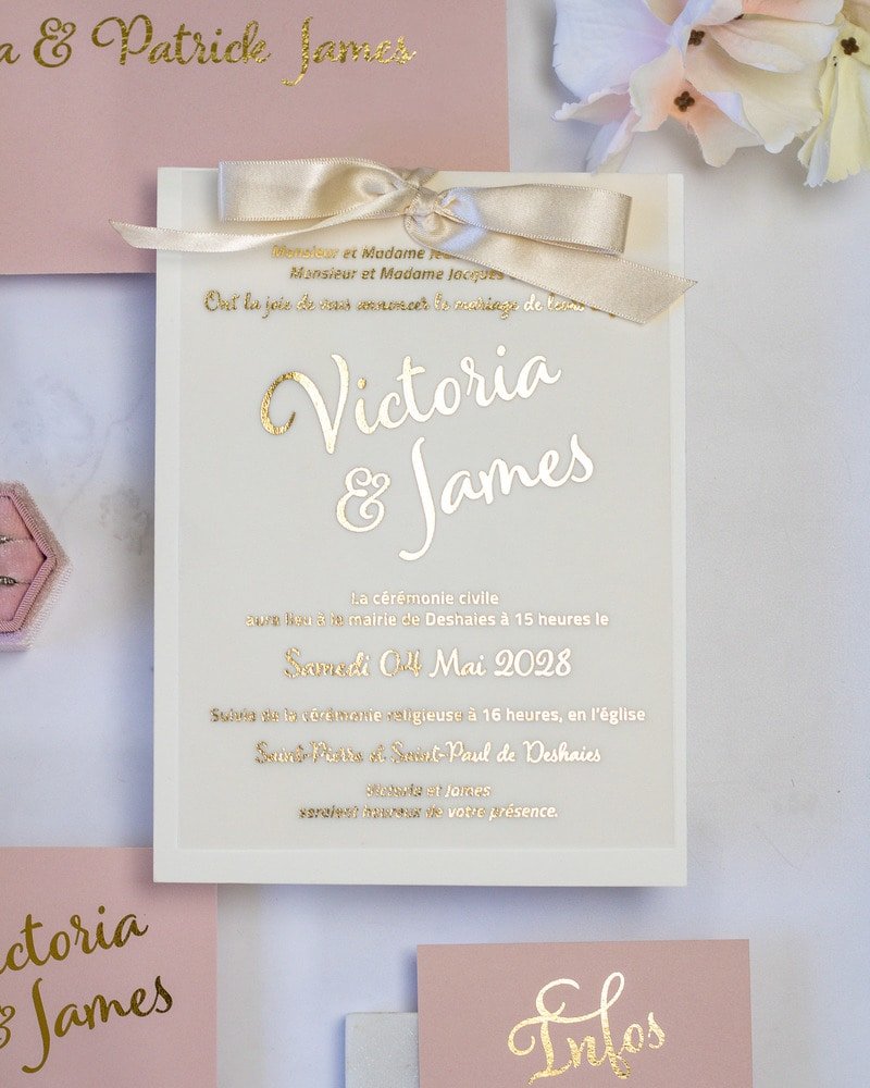 Manon - Echantillon - Faire - part - Luxe Carterie Studio