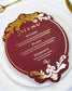 "Mara" - Menu de mariage chic et élégant avec dorure or pour réception de mariage – Papeterie de mariage - Wedding stationery - Création Luxe Carterie Studio