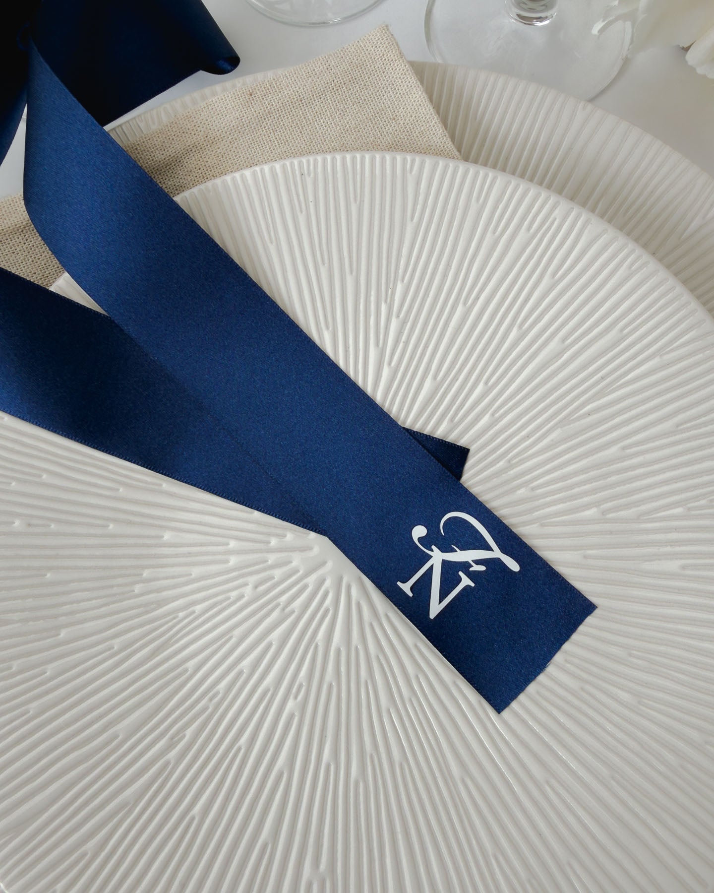 Lucia - Ruban satin Marque-place