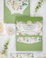 "Maud" - Faire-part de mariage fleuris élégant et romantique avec dorure or et wax seal – Wedding stationery - Création Luxe Carterie Studio